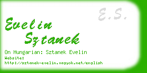 evelin sztanek business card